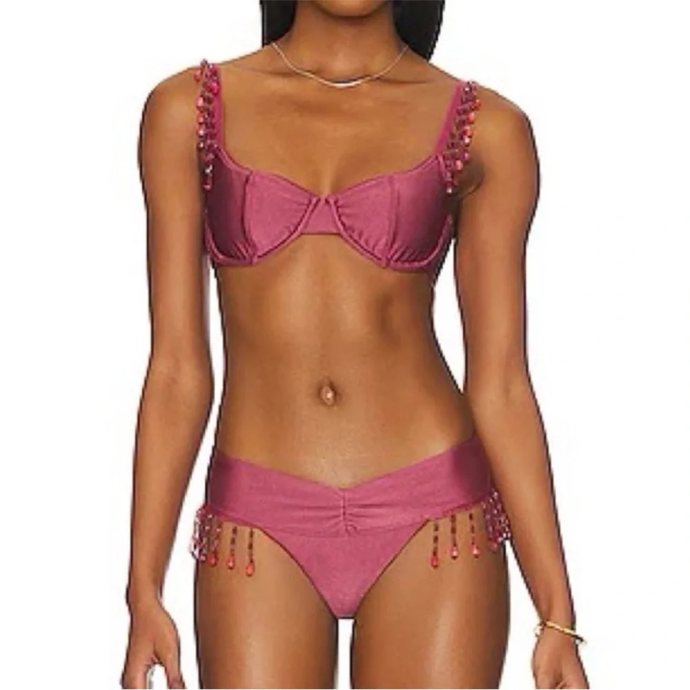 Frankie's Bikinis Sydney Sweeney beaded Bikini set - Picture 3 of 9